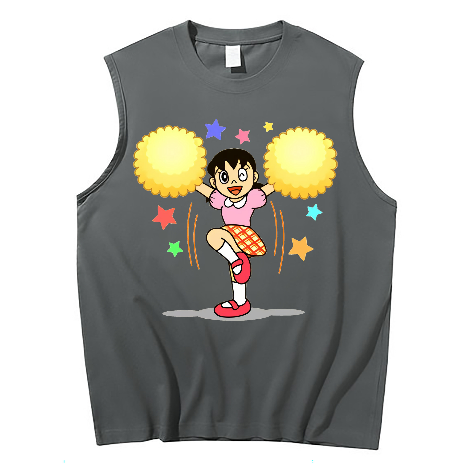 （画像用） ドラえもん みなもと しずか Doraemon Shizuka Minamoto コットン100％タンクトップ（フロントプリント）